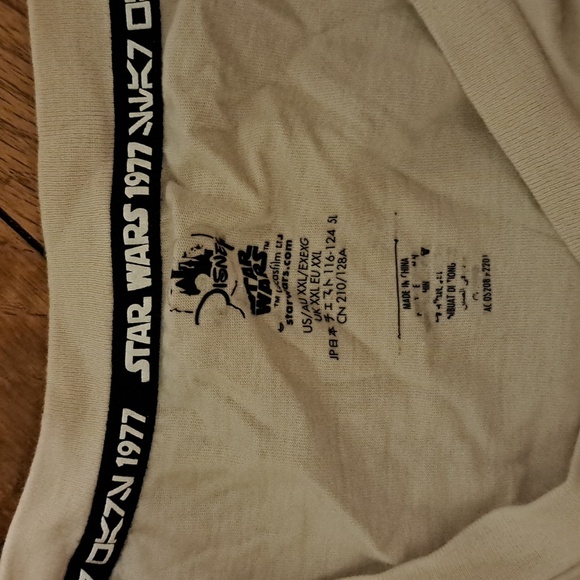 Mens Disney Star Wars Beige 45th Anniversary tshirt sz XXL - Picture 7 of 7